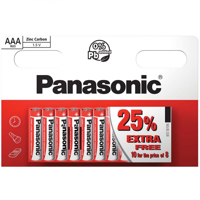 Батерия AA/R03 mini 1.5V Panasonic  Zinc carbon /St/
