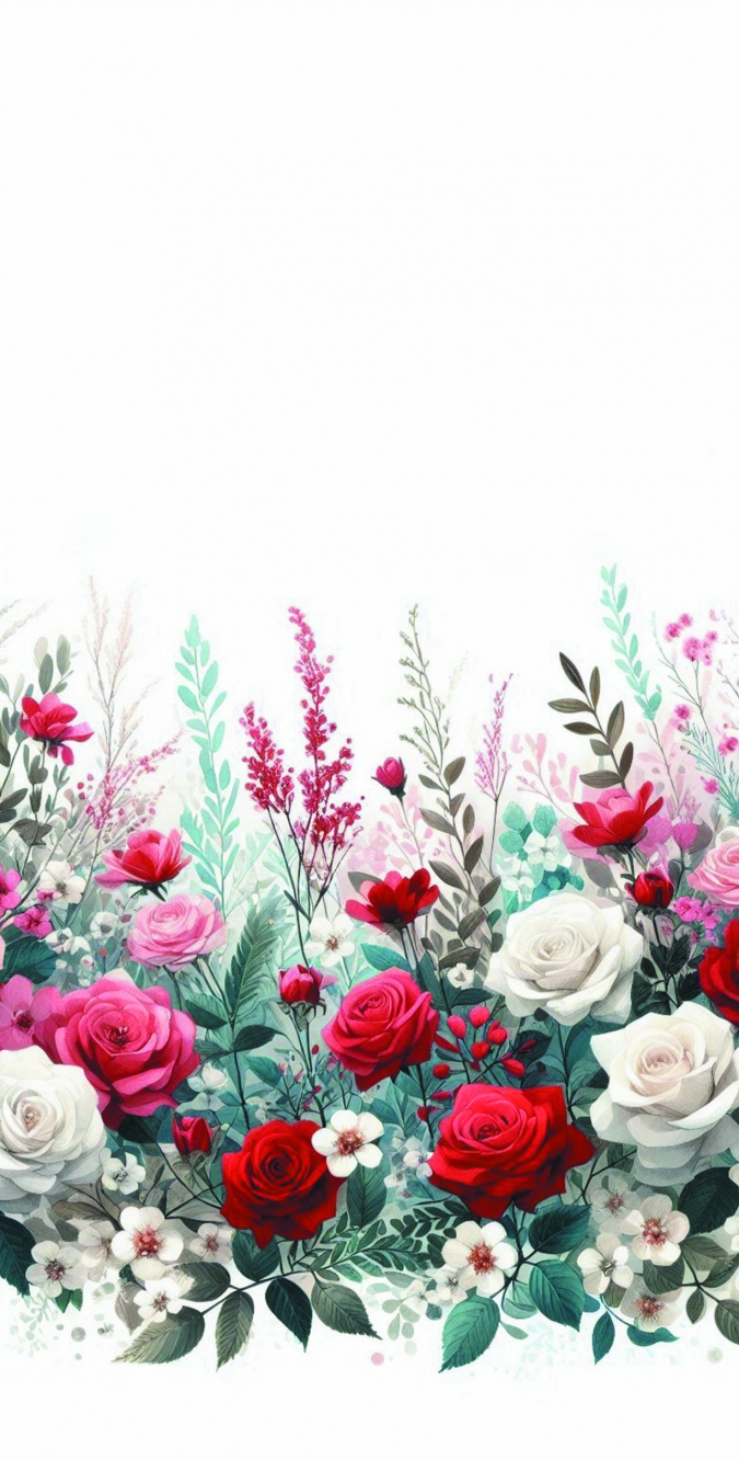 Картичка "Честит Юбилей", Цветя с включен плик и послание, 22х11,5см /Dk/