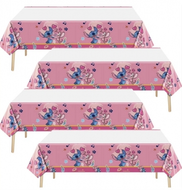 Парти покривка Стич и Ейнджъл, 108х180 см /Gx/