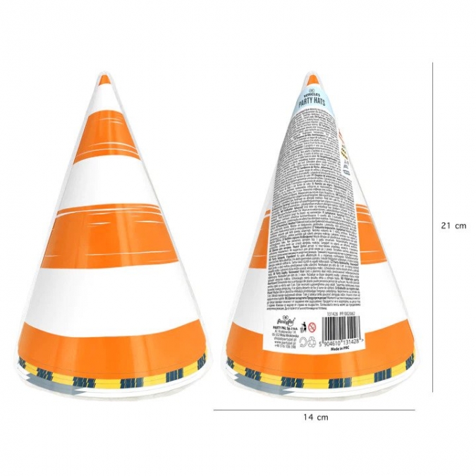 Парти шапка Транспортни средства, ремонтни дености, 6 бр. в опаковка /Pp/