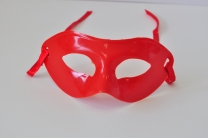 Червена карнавална маска, домино, 19х7см /Tr/