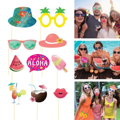 Пропсове за забавни снимки Лятно парти Aloha, 10 бр. /mb/
