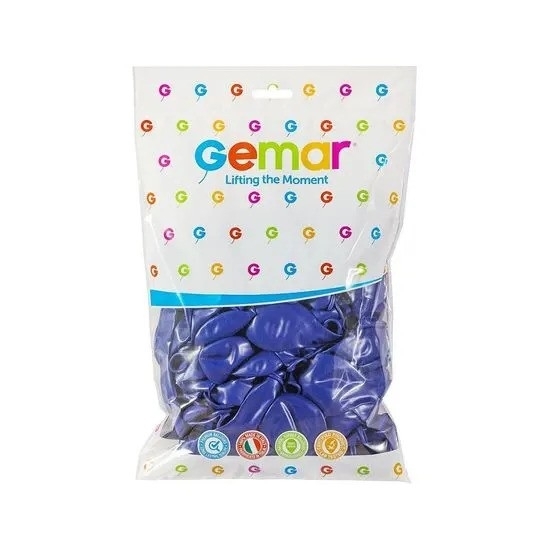 Балон цвят Тъмно син, диаметър 30 см, 100 бр. в пакет, Gemar G110 #046 /Uk/