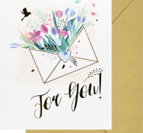 Луксозна картичка For You, 13x19см, с включен плик /Pe/