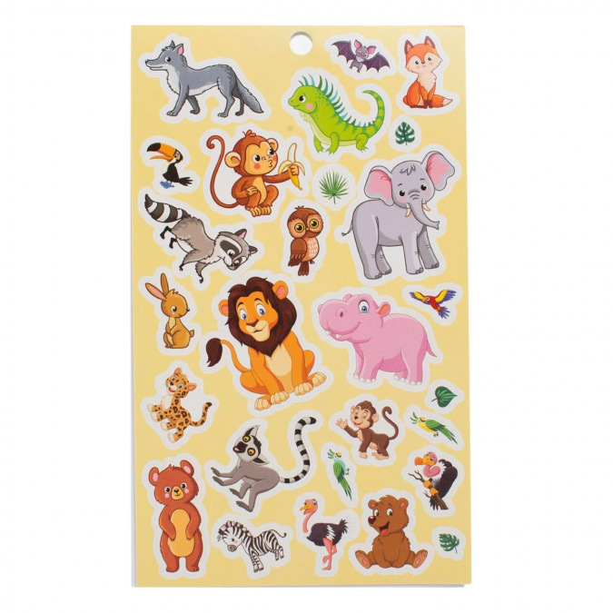 Книжка със стикери Сафари, диви животни /Mb/