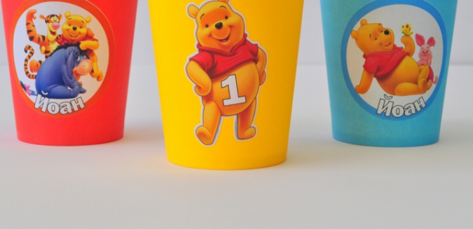 Персонализация /изписване име и години/ за пакет от 6 бр. чашки