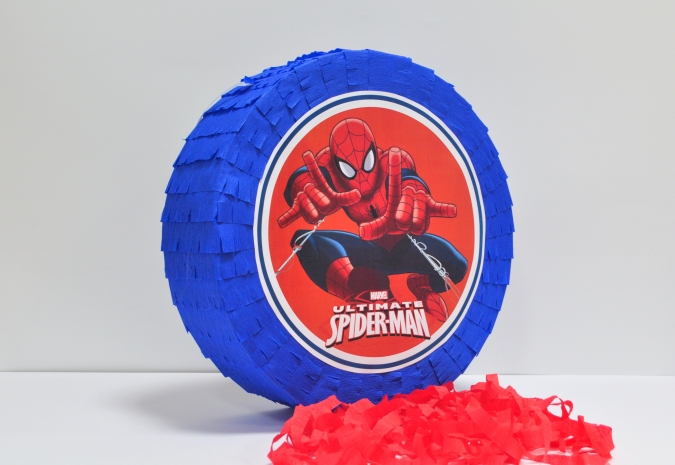 Пинята Спайдърмен, две лица 40х40 см