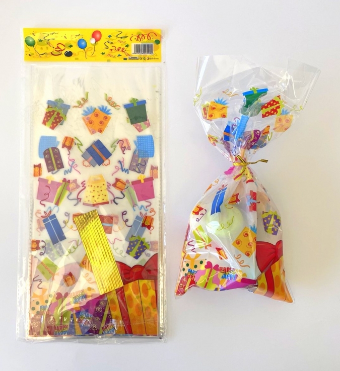 Подаръчни торбички, пликове за сладки, 17,5х37см, 10 бр. в опаковка /Gx/