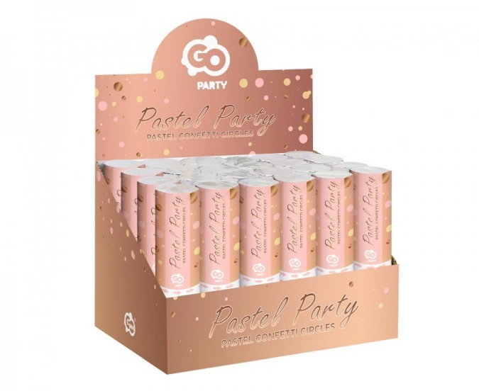 Парти Конфети цвят розов, розово злато и екрю, дължина 15 см /Gd/