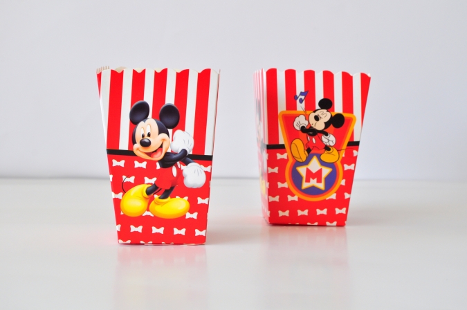 Кутийки за пуканки или сладки Мики Маус - 8 бр. в пакет /Tr/