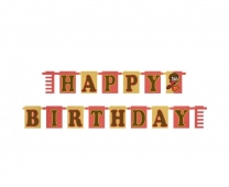Банер гирлянд за декорация Хари Потър с текст Happy Birthday, 1,60 м дължина /Gd/