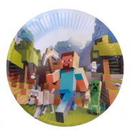 Хартиена чинийка Майнкрафт, 10 бр пакет /Gx/