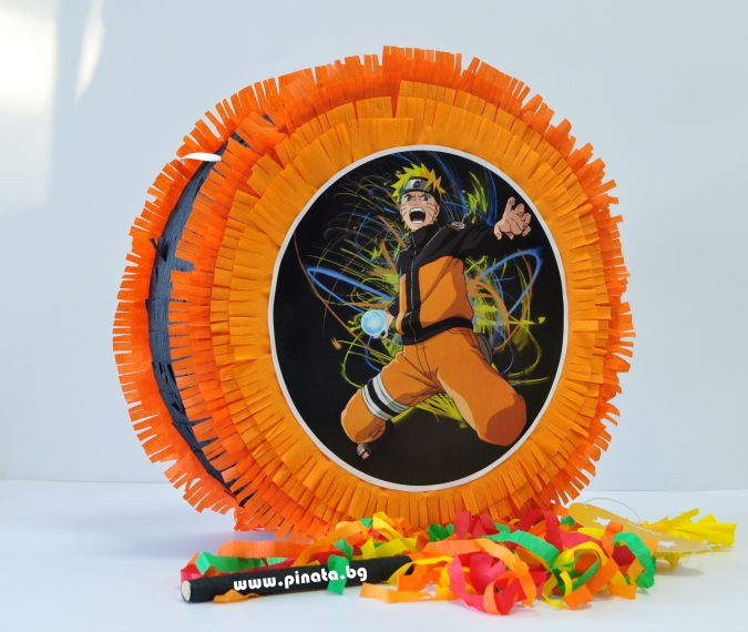 Пинята Наруто, две лица 40х40 см