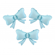 Фолиев балон Панделка, 55 см, 3бр., цвят син /Pp/