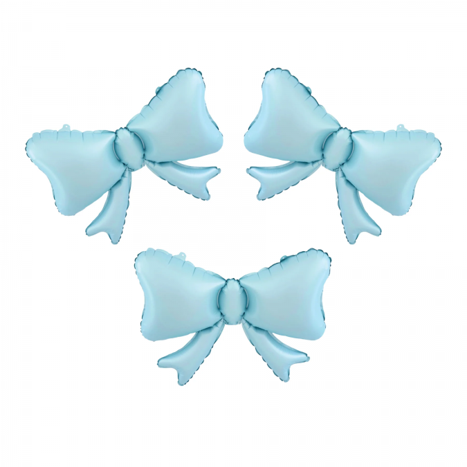 Фолиев балон Панделка, 55 см, 3бр., цвят син /Pp/