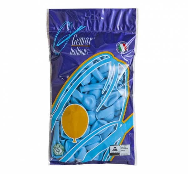 Балон светло син пастел, диаметър 13 см, 10 бр. в пакет A 50 #009