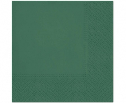 Парти салфетки тъмно зелени, 20 бр в пакет, 33х33 см /Gd/
