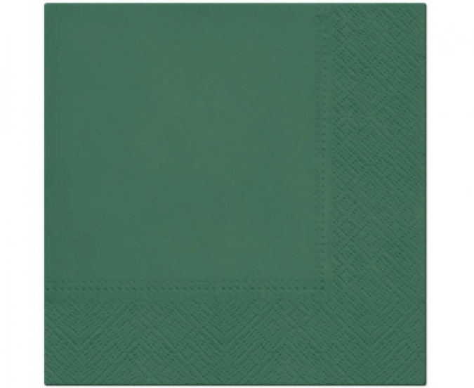 Парти салфетки тъмно зелени, 20 бр в пакет, 33х33 см /Gd/
