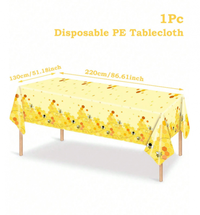 Парти покривка Пчели, 130х220 см /Ch/