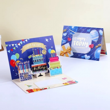Луксозна отваряема 3D картичка Enjoy Today, 13x19см, с включен плик /Pe/