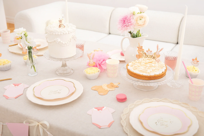 Хартиена чинийка Бебе момиче, Sweet Baby, 21.5 см, 6 бр. в опаковка /Pp/