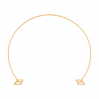 Метална сглобяема арка, диаметър 315х240см, цвят златен /Pp/