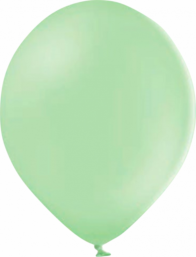 Балон светло зелен пастел макарон, диаметър 30 см, 10 бр. в пакет /Tr/
