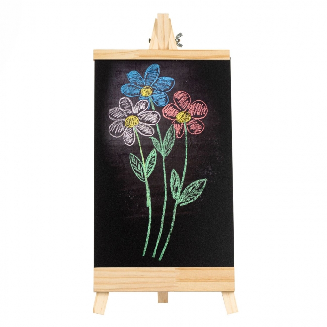 Мини декоративен статив с черна дъска, 18х40см /Mb/