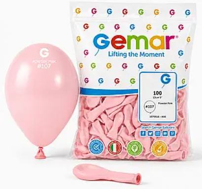 Балон цвят Розова пудра, Powder pink, диаметър 26см,100бр. в пакет, Gemar G90 107 /Uk/