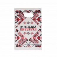 Подаръчна торбичка с шевица и надпис България/Bulgaria, 30х20 см /Pe/