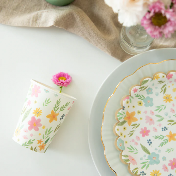 Хартиена чашка Горски цветя, 270 мл, 6 бр. в опаковка /Pp/