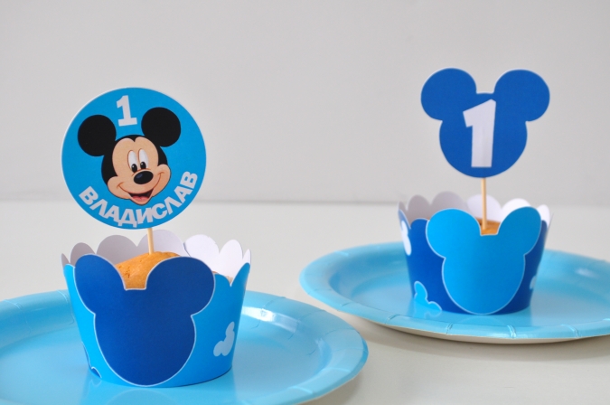 Подложка за мъфини Мики Маус, 6 бр. в опаковка