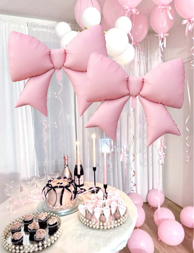 Фолиев балон Панделка, цвят розов, 98 см, 2 бр. в опаковка /Ch/