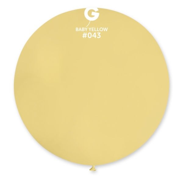 Балон диаметър 80 см, цвят бебешко жълто, Gemar G220 #043 /Uk/