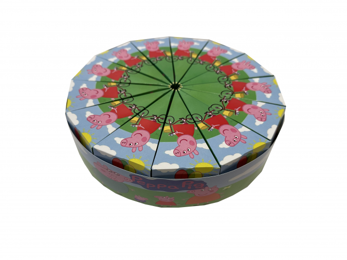 Комплект 13 парчета /заготовки за хартиена торта Пепа Пиг, с вкл. ринг за декорация /Mr/