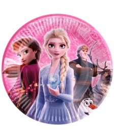 Хартиена чинийка Елза и Ана, Замръзналото Кралство, 18 см, 10 бр. в опаковка /Pe/