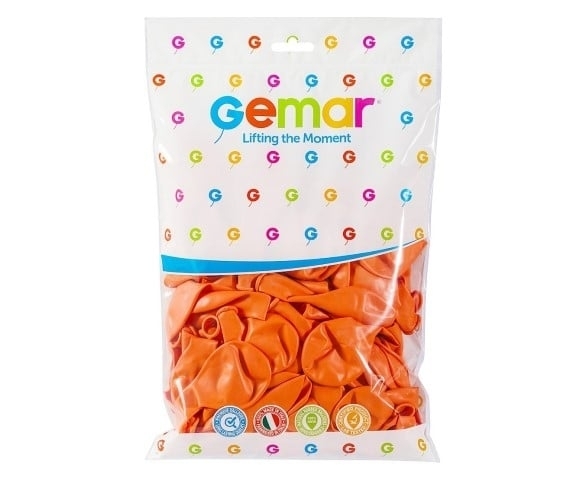 Балон цвят праскова диаметър 30 см, 100 бр. в пакет, Gemar G110 #060