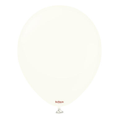 Балон цвят Ретро бяло / Retro white, Калисан, диаметър 30 см, 10 бр. в пакет