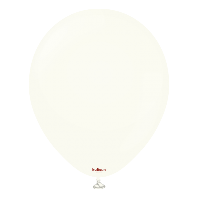 Балон цвят Ретро бяло / Retro white, Калисан, диаметър 30 см, 10 бр. в пакет