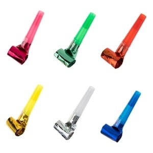 Парти свирки малки, различни цветове, 10 бр. в пакет /Gx/