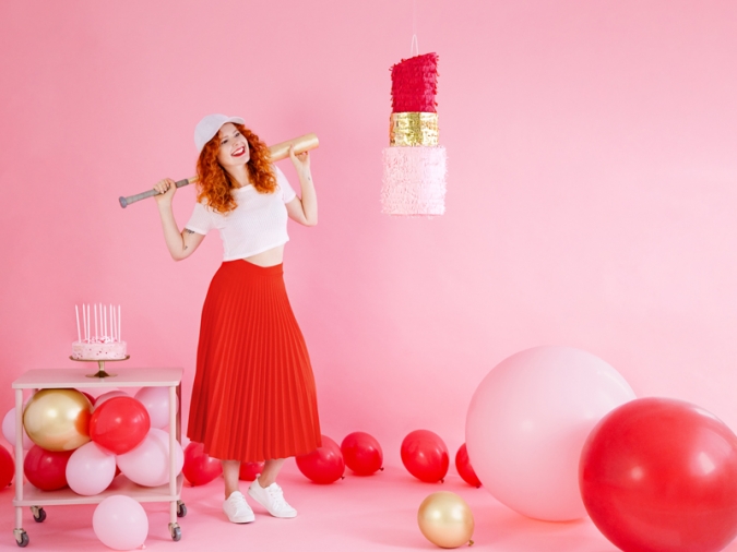 Балон цвят червен мак /poppy red/ пастел, диаметър 30 см, 10 бр. в пакет /Pd/