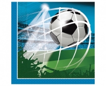 Парти салфетки Футбол 33х33 см, 20бр. в пакет, лиценз /Gd/