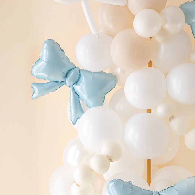 Фолиев балон Панделка, 55 см, 3бр., цвят син /Pp/