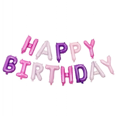 Фолиев надпис Happy Birthday различни цветове /Gx/