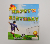 Банер гирлянд Футбол, Happy Birthday, 2,5м. /Gx/