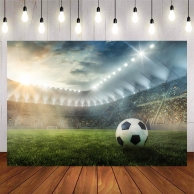 Винил за фон на рожден ден, Футбол, стадион, размер 100х70см