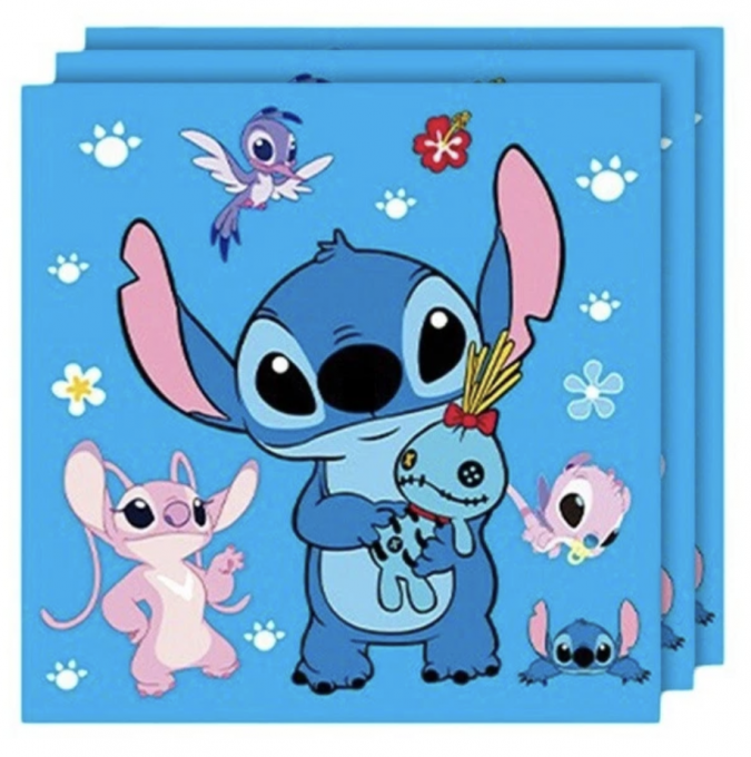 Парти салфетки Стич и Ейнджъл 33х33 см /Pe/