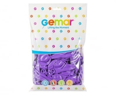Балон цвят Лавандула лилав, Lavender, диаметър 30 см, 100 бр. в пакет, Gemar G110 #049 /Uk/