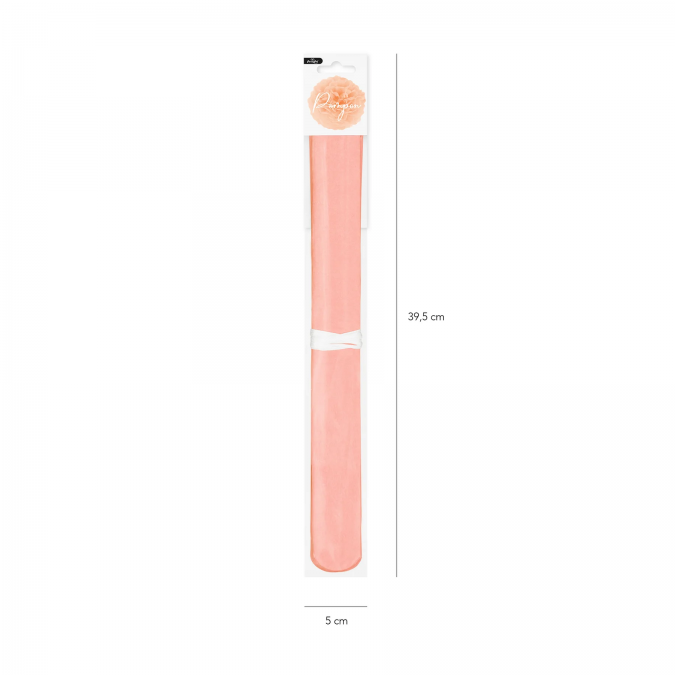 Помпон от тишу хартия цвят праскова 35 см /Pp/