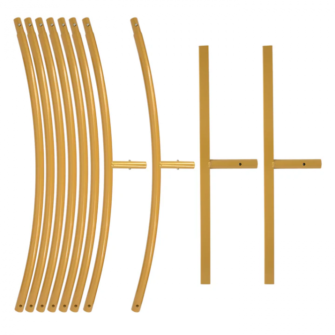 Кръгла метална сглобяема арка, диаметър 200см, цвят злато /Pp/